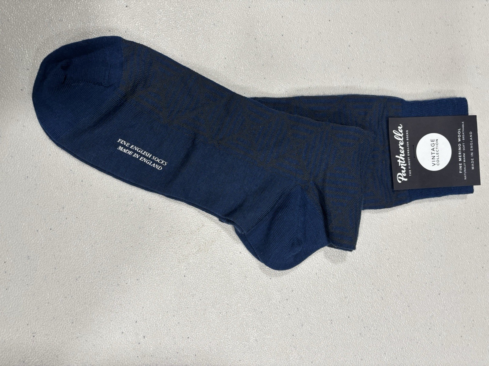 Pantherella Fine Merino Wool Men Socks Long Sz M US8.5-11 Finest English Socks