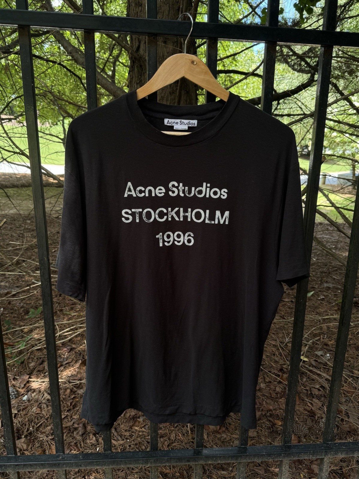 Acne Studios AUTHENTIC Stockholm 1996 Graphic Black T-Shirt – M