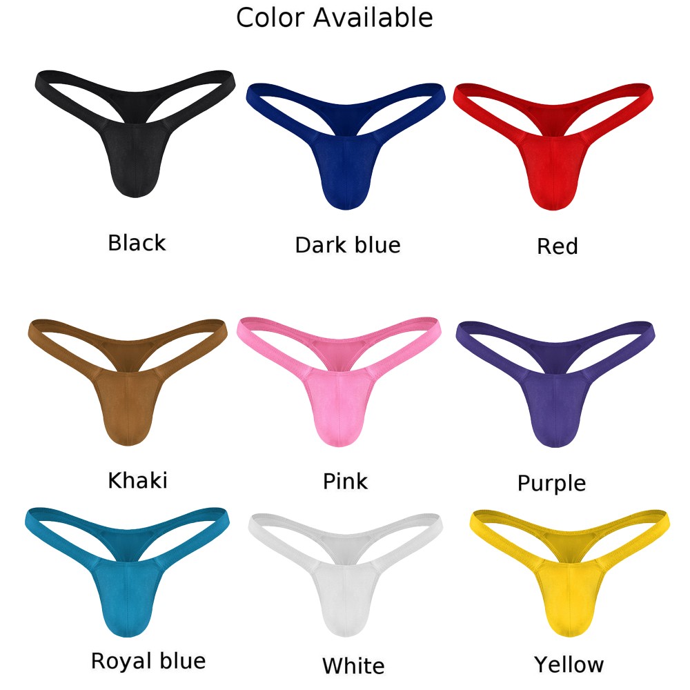 Men Briefs Sexy Low Rise Pouch Underwear Bikini Thong G-string Panties T-back
