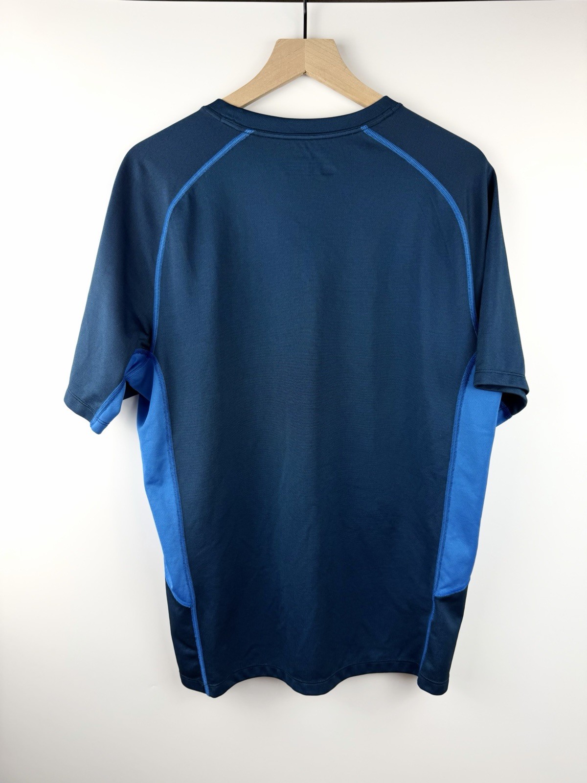 Eddie Bauer Men Athletic Shirt L Blue Moisture Wicking Free Dry Performance