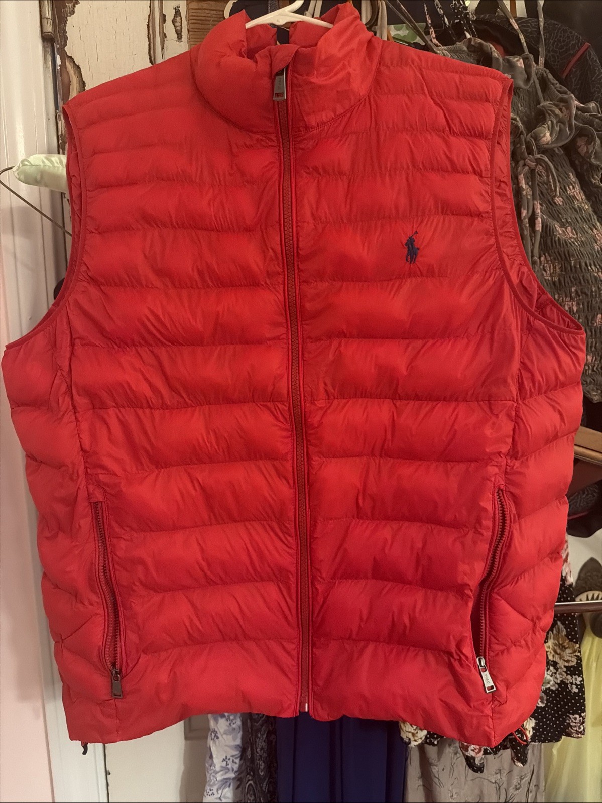 Polo Ralph Lauren Red Puffer Vest Size Medium