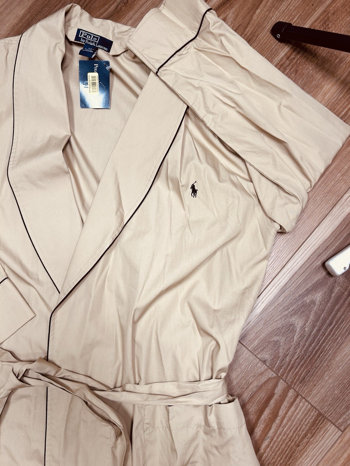 NWT vintage polo Ralph Lauren cotton robe size unisex small medium pony logo