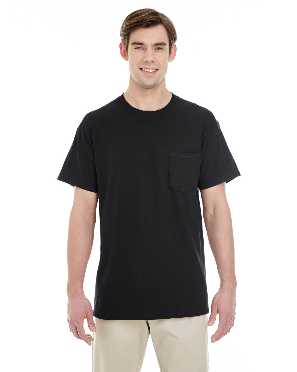 5 Pack Of Gildan G530 Unisex Heavy Cotton Pocket T Shirt Stylish T-Shirt