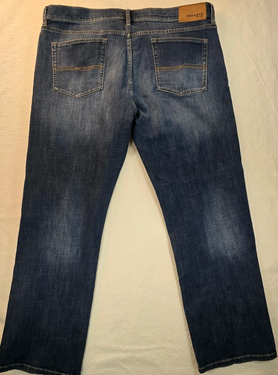 Jos A Bank Reserve Jeans 40×30 Traditional Fit Blue Denim Stretch