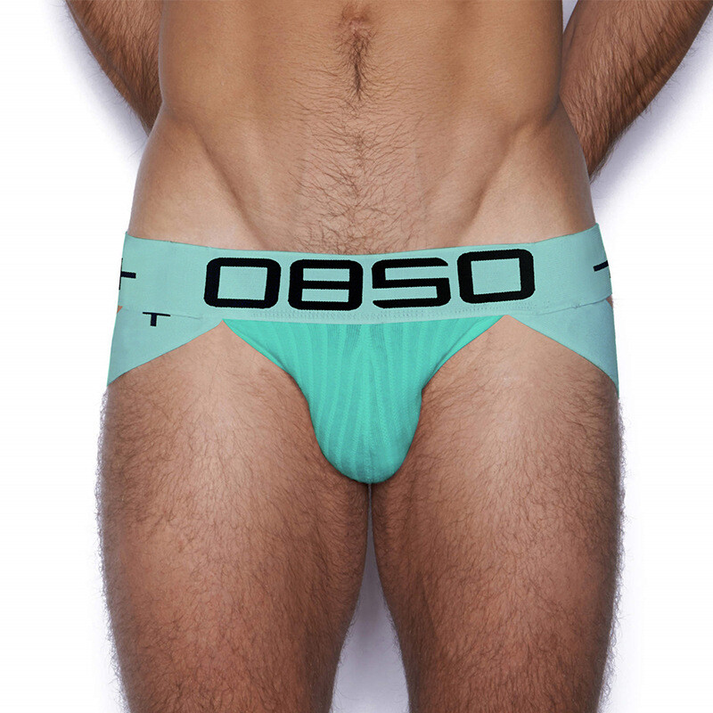 0850 Men’s Low Waisted Letter Printed Sexy Thong Cotton Underwear Jockstrap