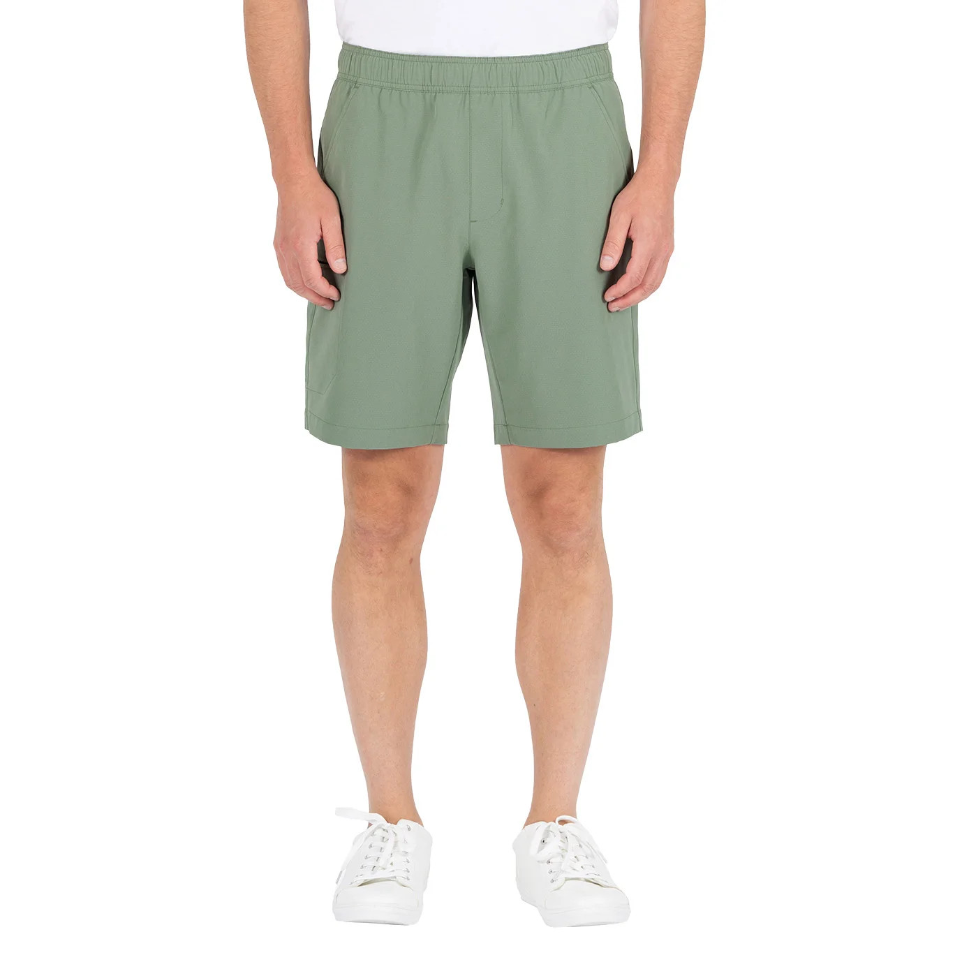 Gerry Men’s Trail Shorts 9 in Pull-On 4-Way Stretch Zip Pockets S-3XL