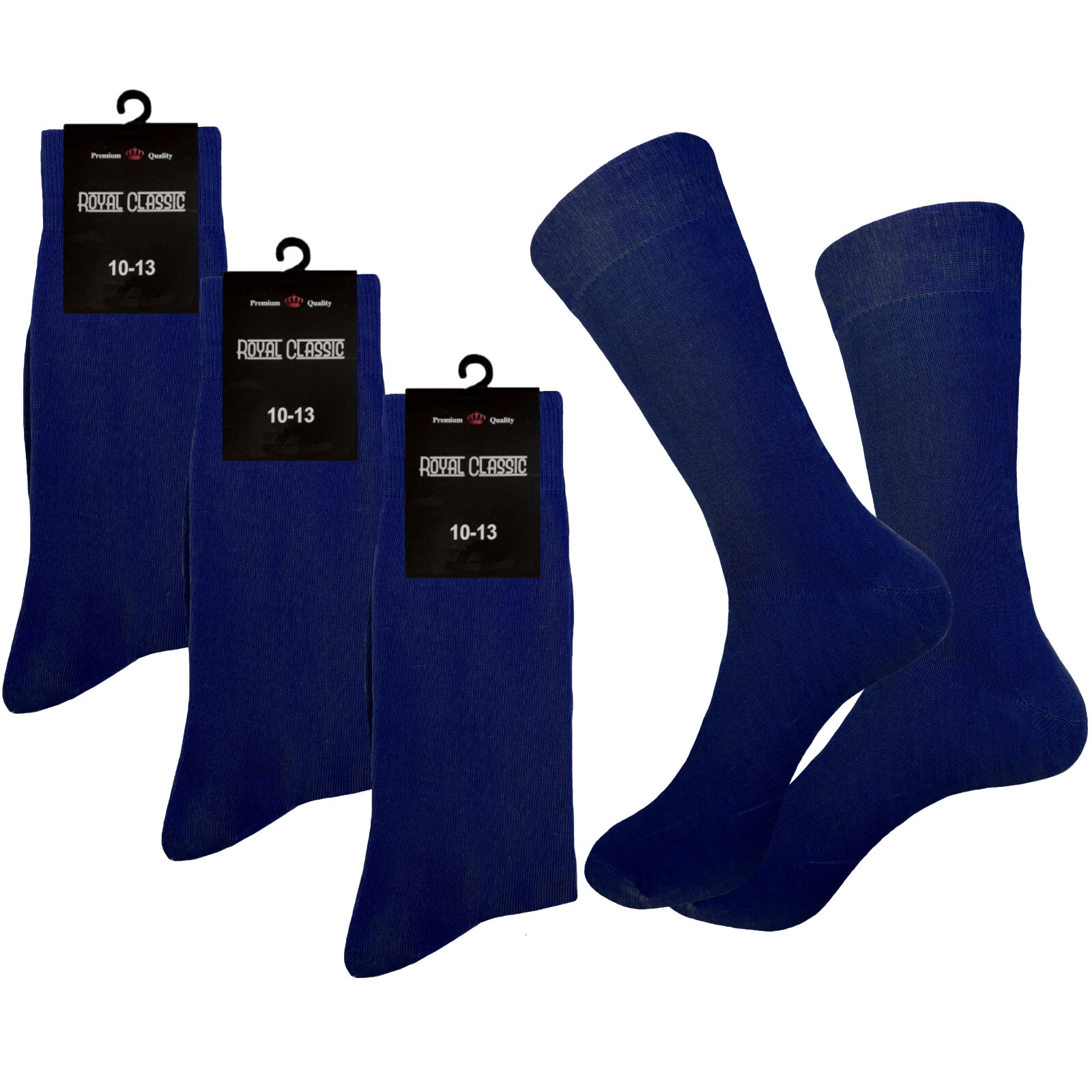 3 PK Me’ns Dress Socks Solid Color Socks NATURAL COTTON Size 10-13 FIRST QUALITY