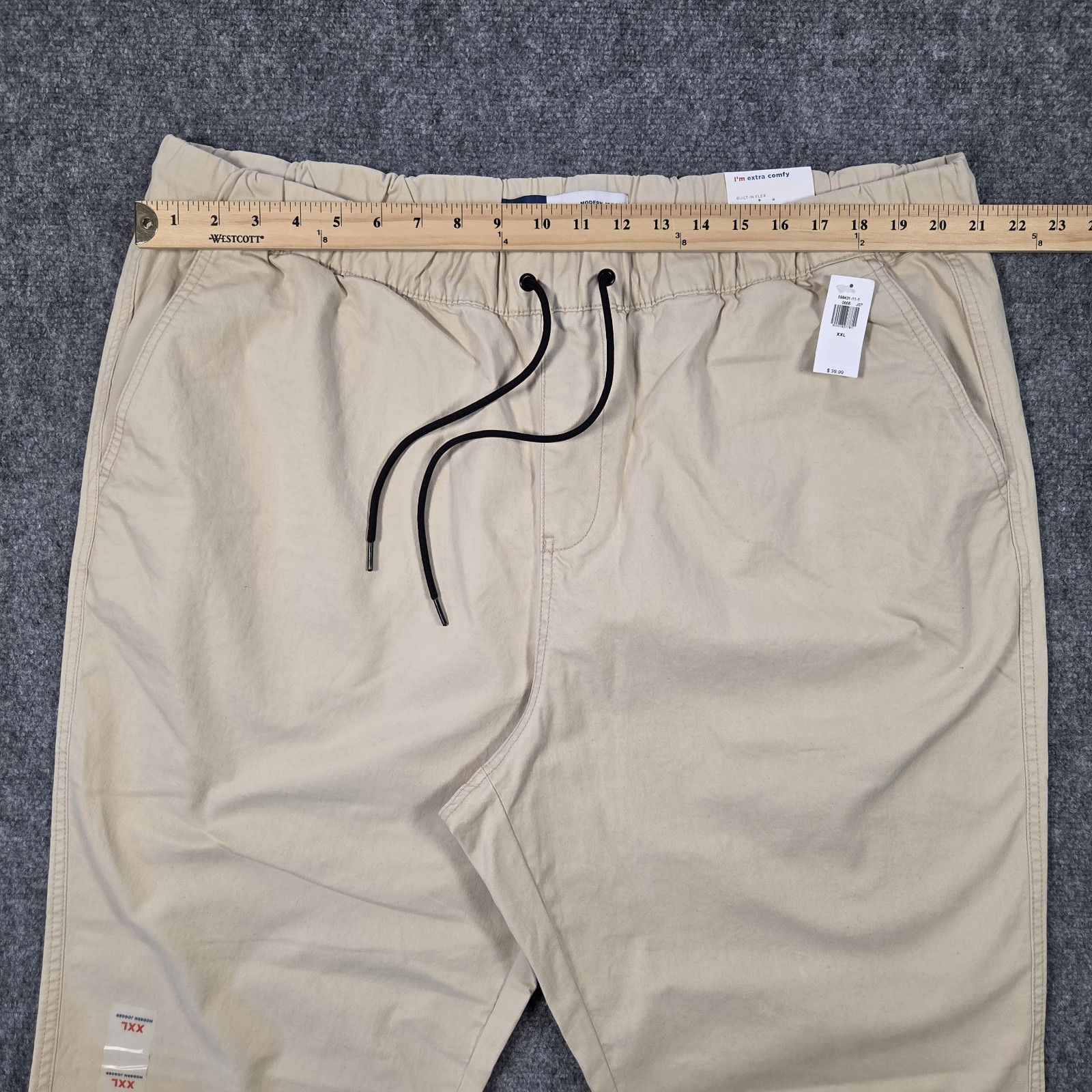 NWT Old Navy Mens XXL Modern Jogger Built-In Flex Oak Branch Beige 2XL Pants