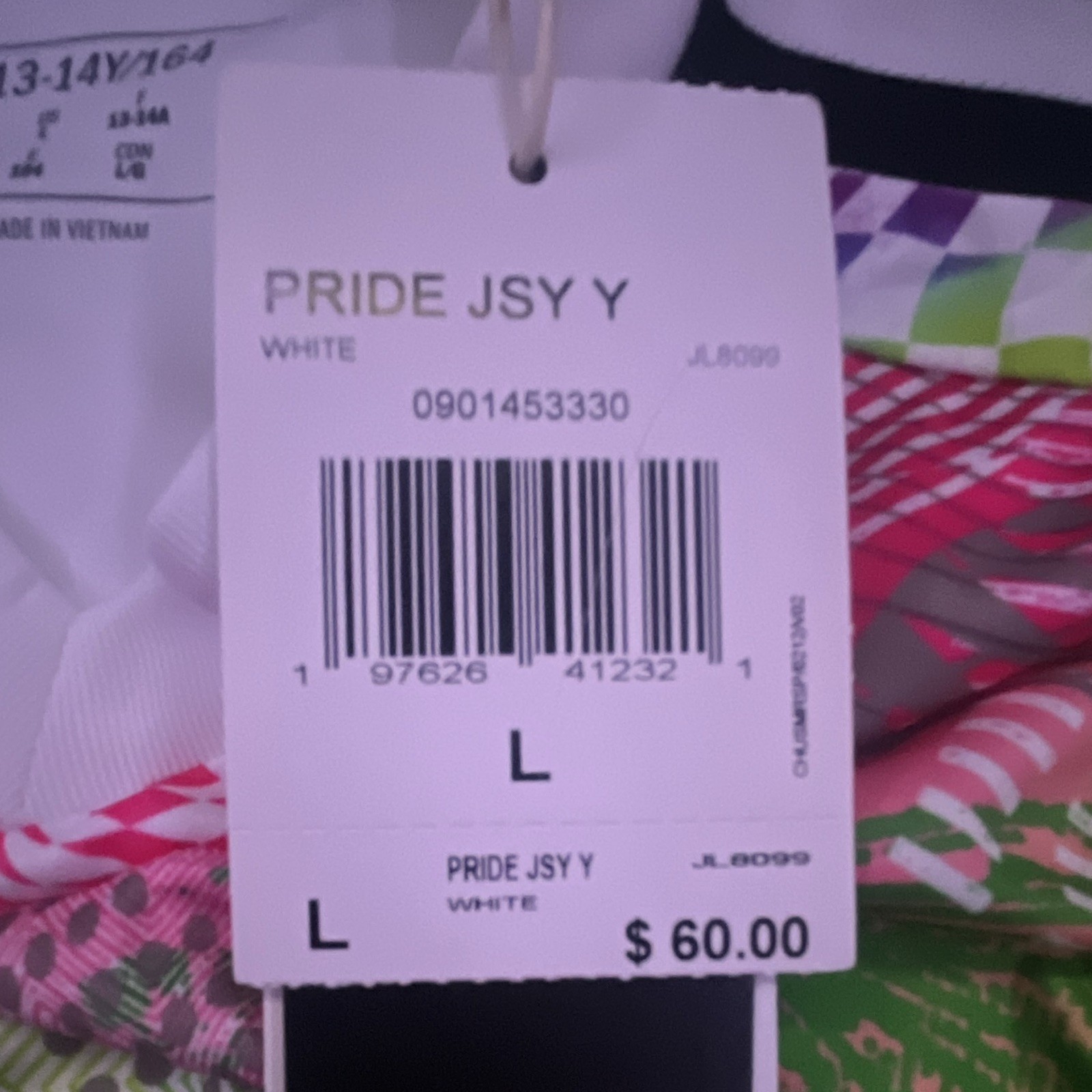 adidas x Jeremy Scott Pride JSY Y Abstract Jersey Tee Large