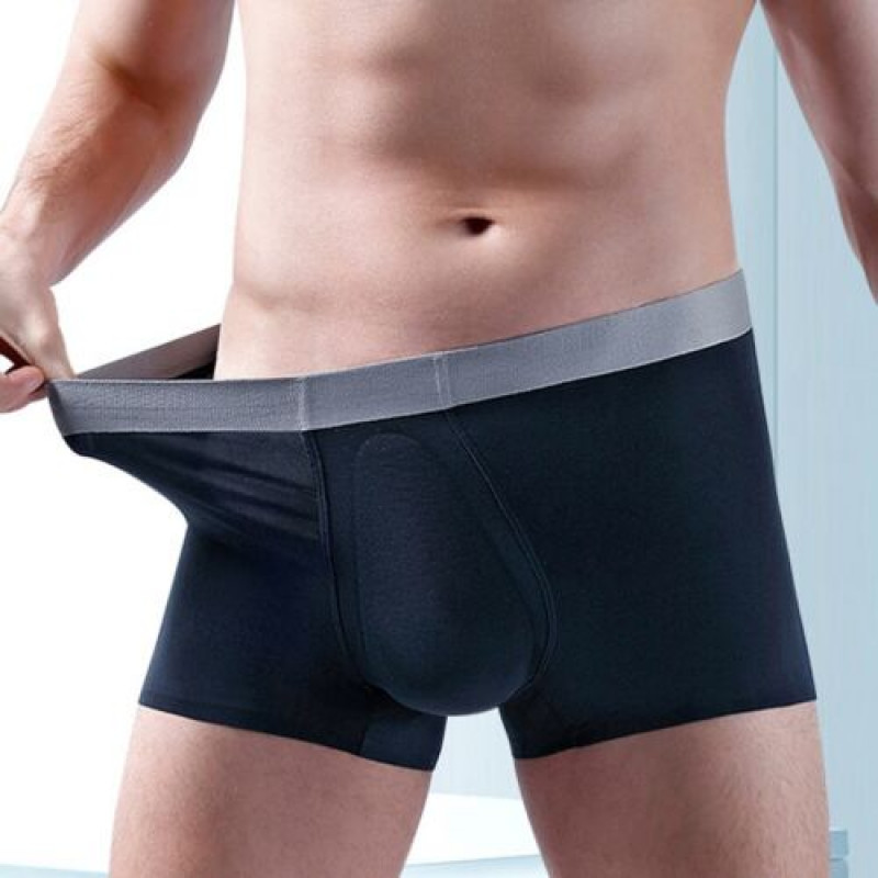 Modal Boxer Briefs Underpants Underwear 3D Latex Pouch Boxer Briefs Men Panties