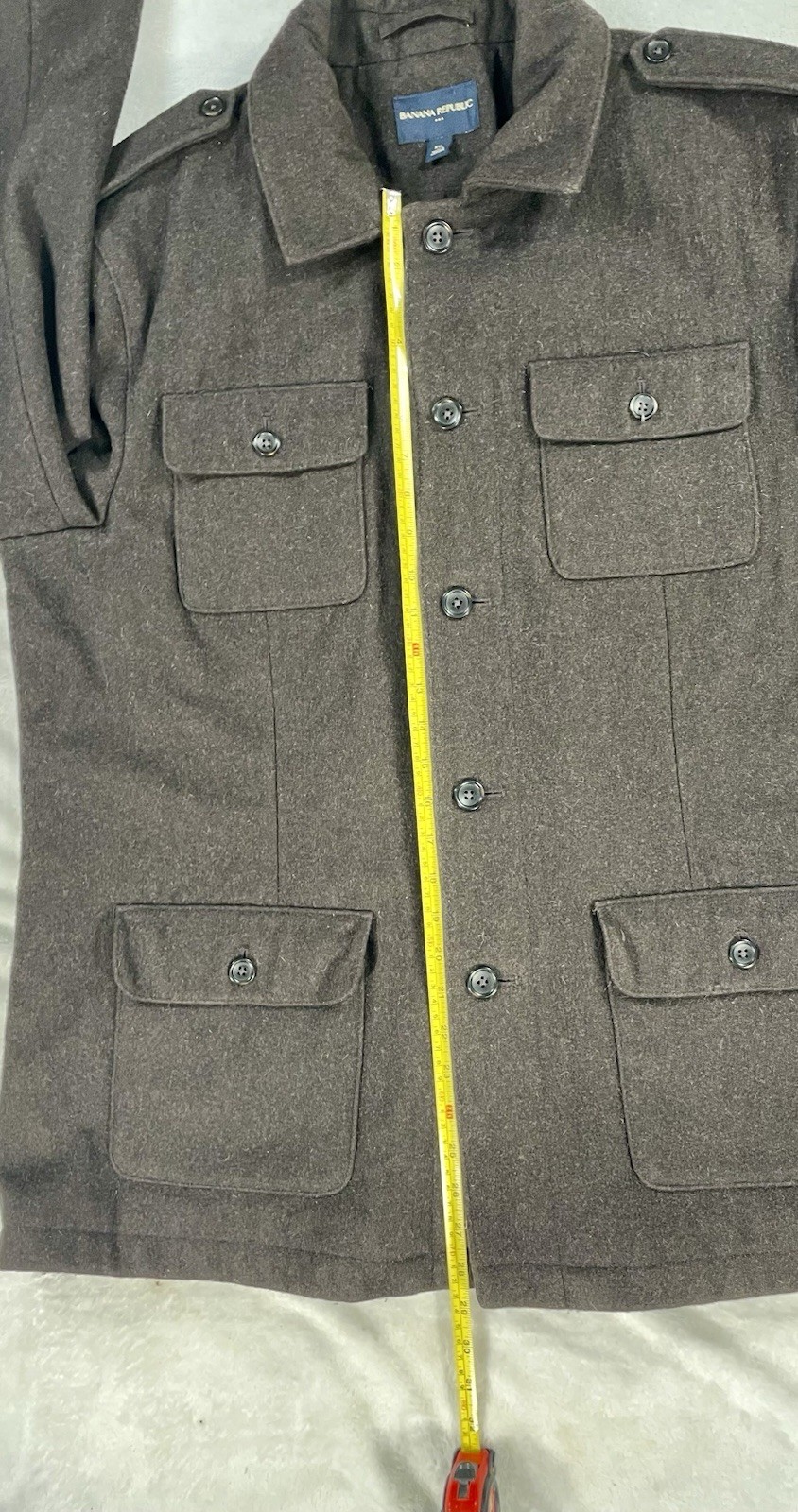 Vintage Banana Republic Wool Pea Coat Brown RN 54023 CA 17897 XXL