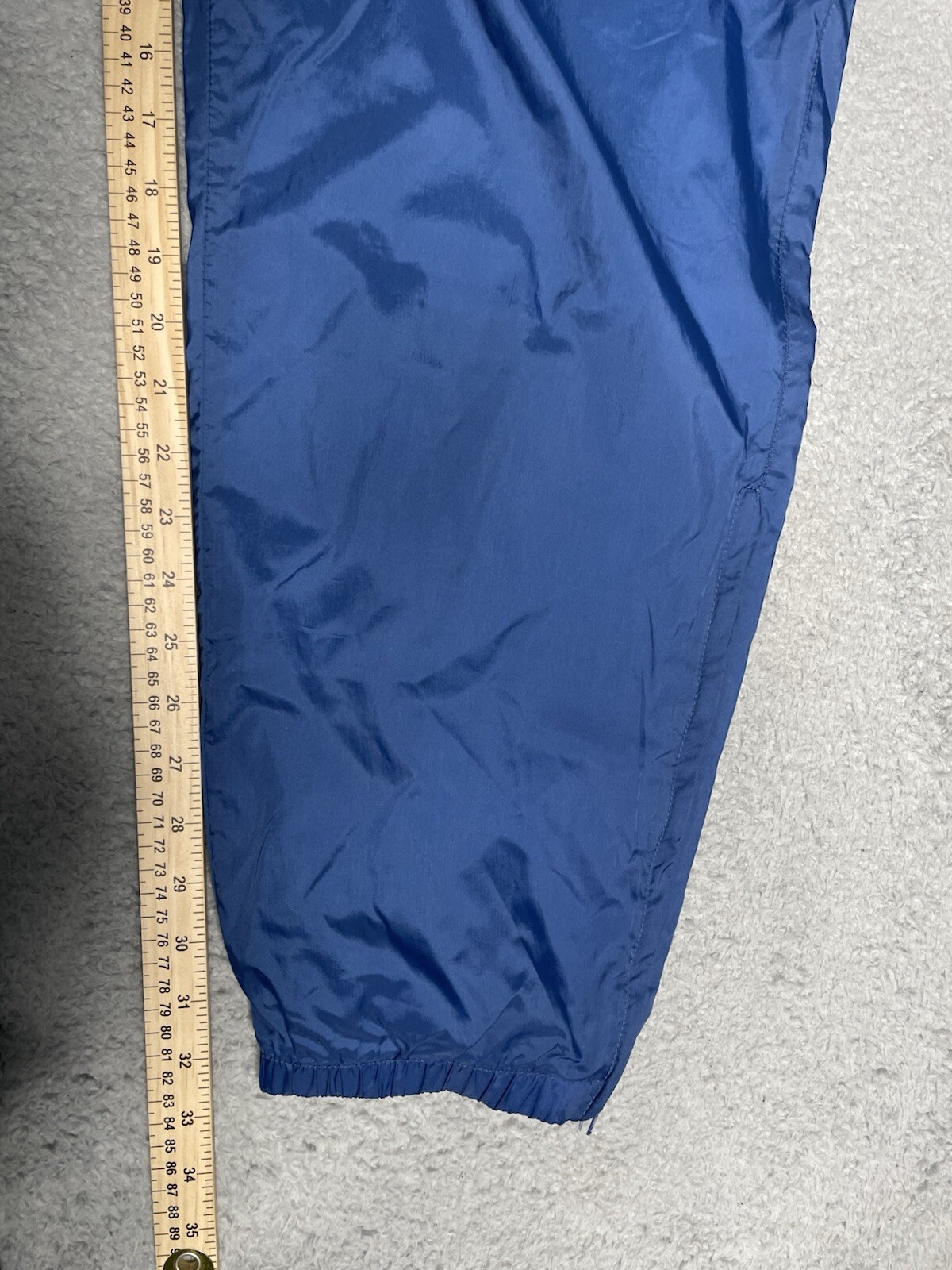 Vintage 90s Nike Track Pants Men 2XL Navy Blue Ankle Zip Nylon Parachute Lining