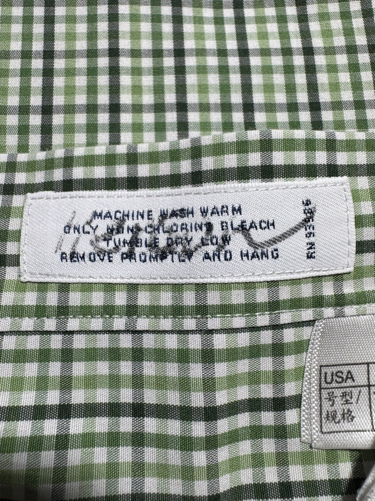 Brooks Brothers Non-Iron Supima Cotton Mens XXL Regular Fit Plaid SS Shirt Green