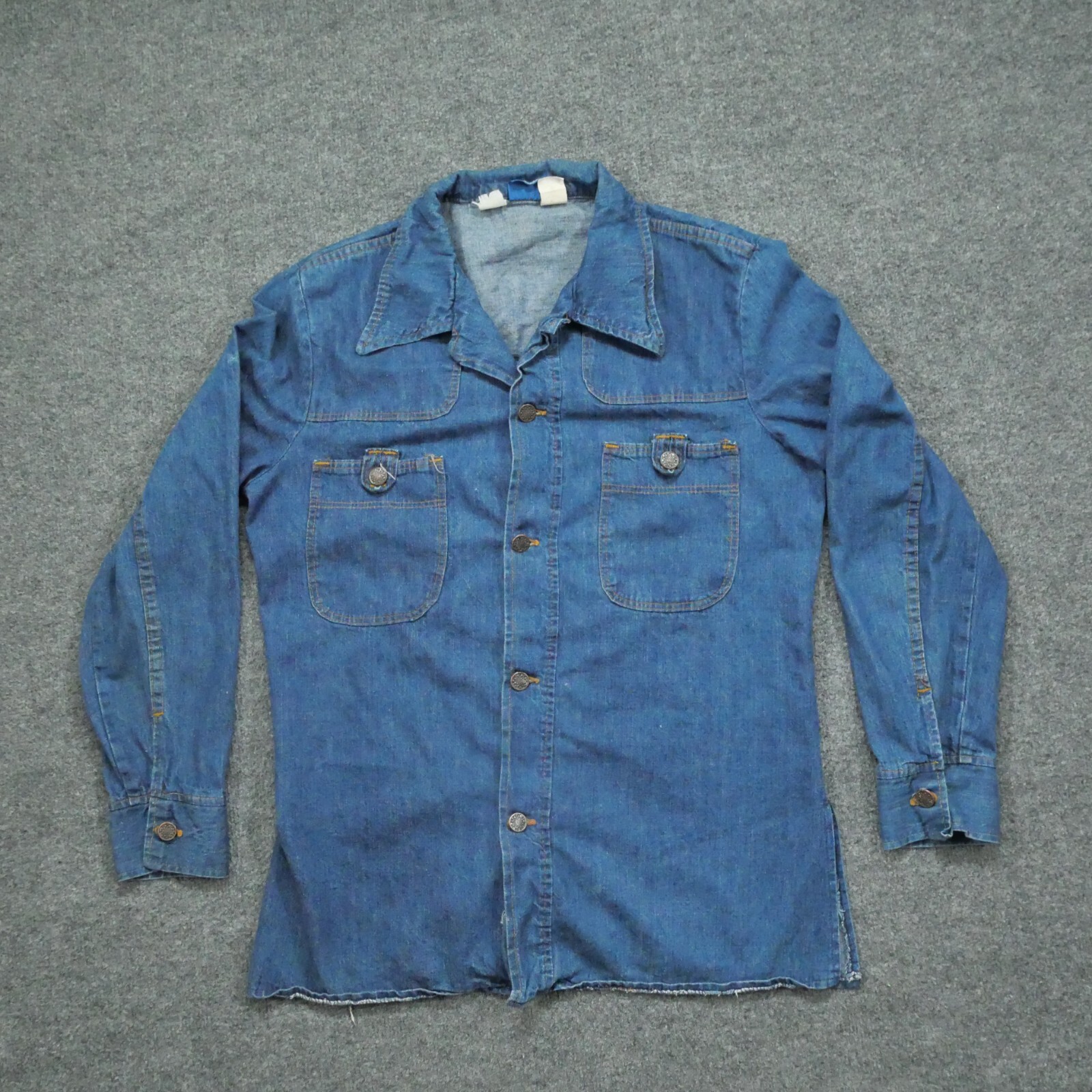 Vintage Jeans Joint Jacket Mens Medium Blue Denim Western Chore Sears 70s