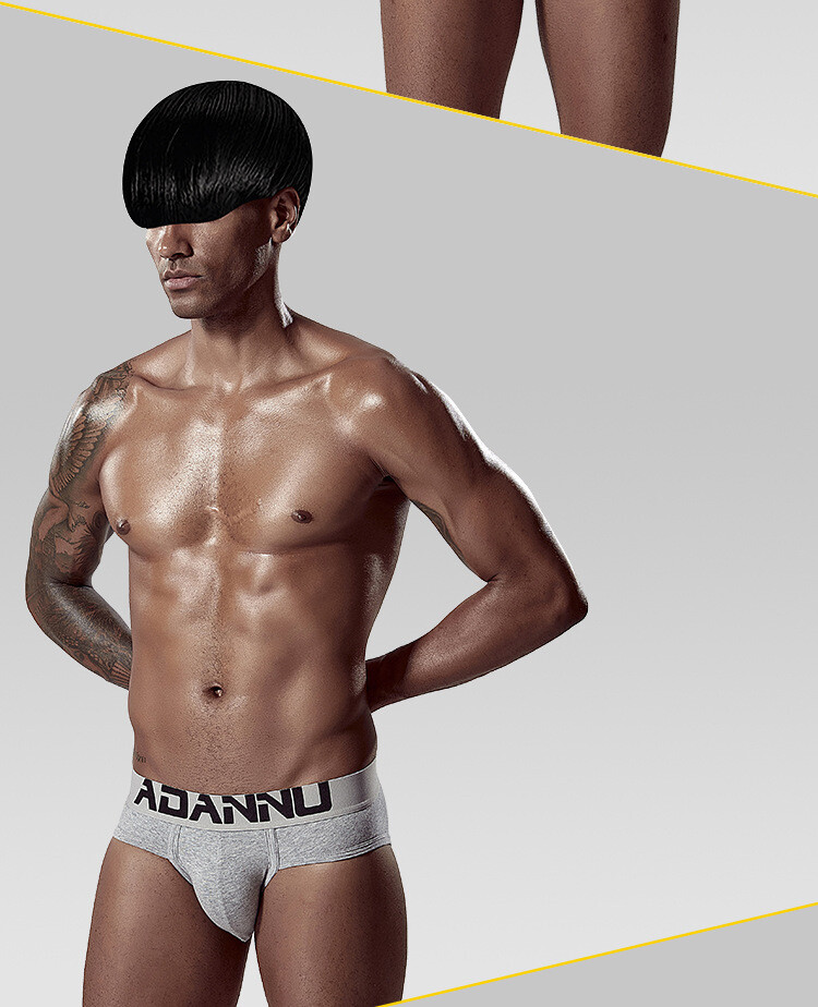 ADANNU Men’s Underwear Solid Sexy Low Waist Elastic Soft Breathe Sports Briefs