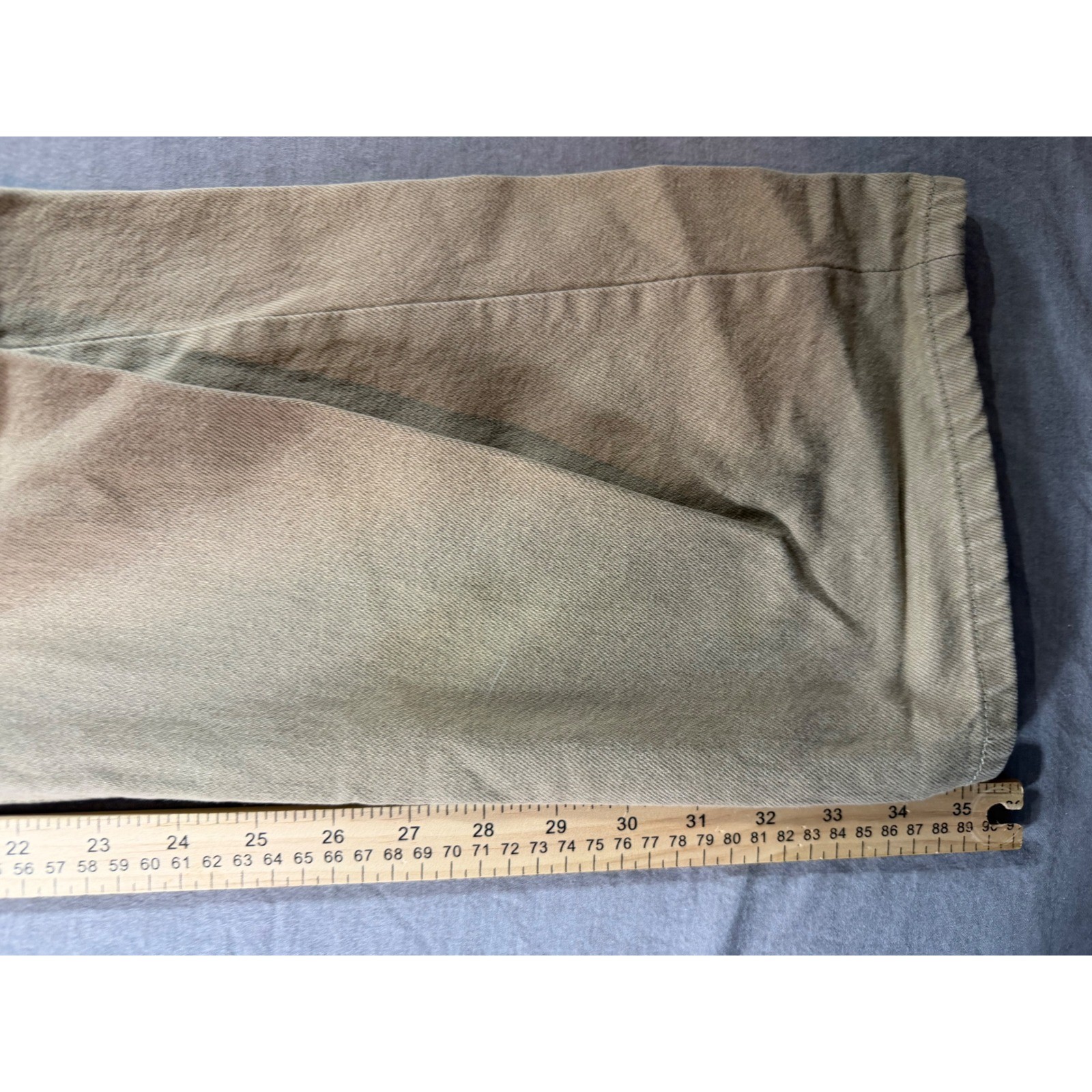 Levi’s 501 Original Fit Jeans Mens 36×34 Khaki Tan Good Button Fly Denim