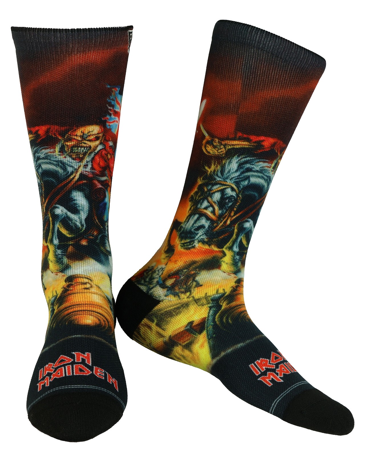 Iron Maiden Crew Socks Men’s Eddie the Head Sublimated Design 1-Pair Size 7-12