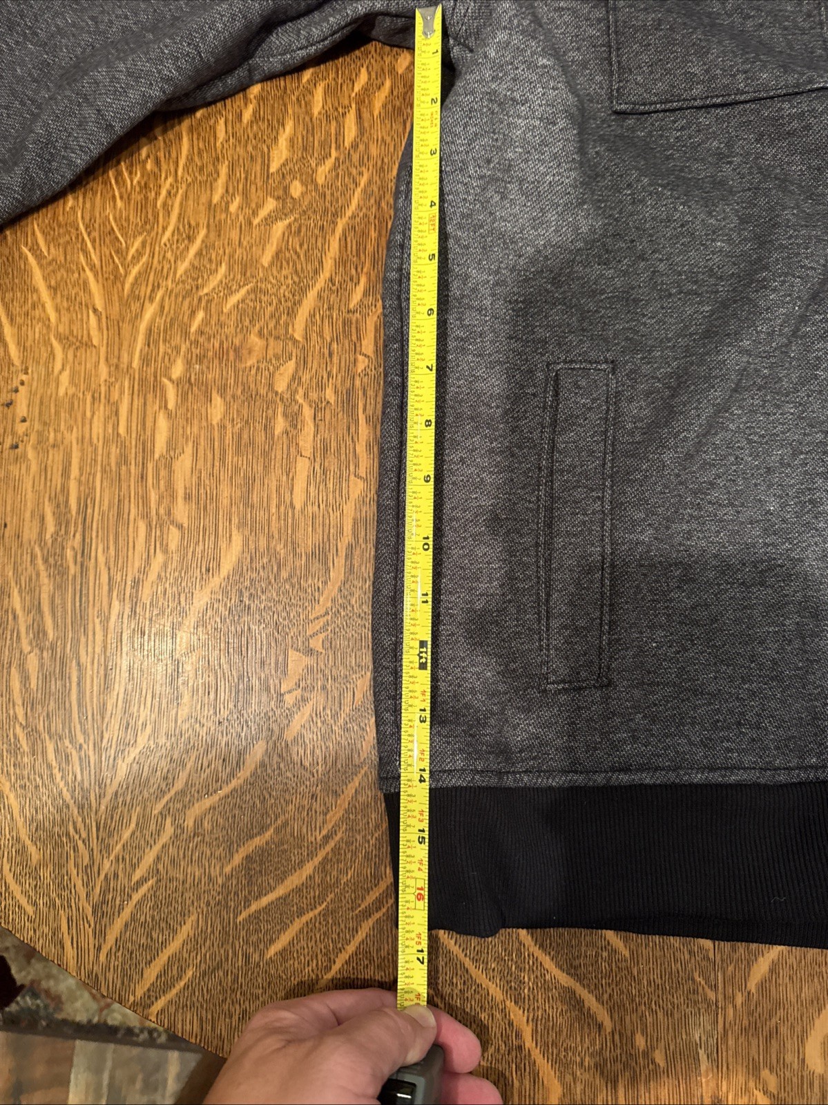 Apt 9 Sweater Mens Large Black Fleece Knit Full Zip 4 Pockets Cotton Blend
