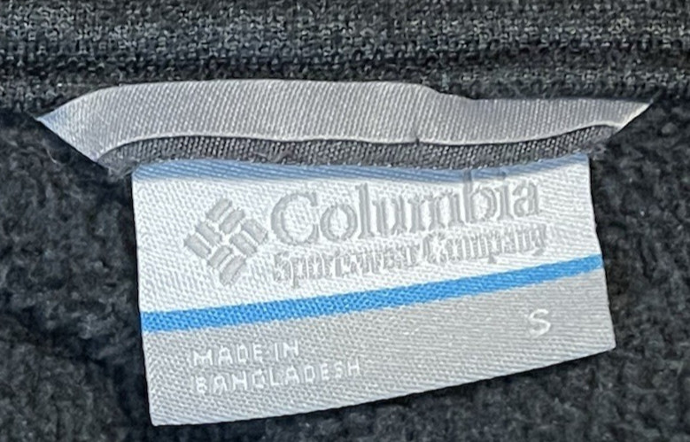 Columbia Jacket Mens Small Gray Full Zip Fleece Lined Stand Collar Outdoor