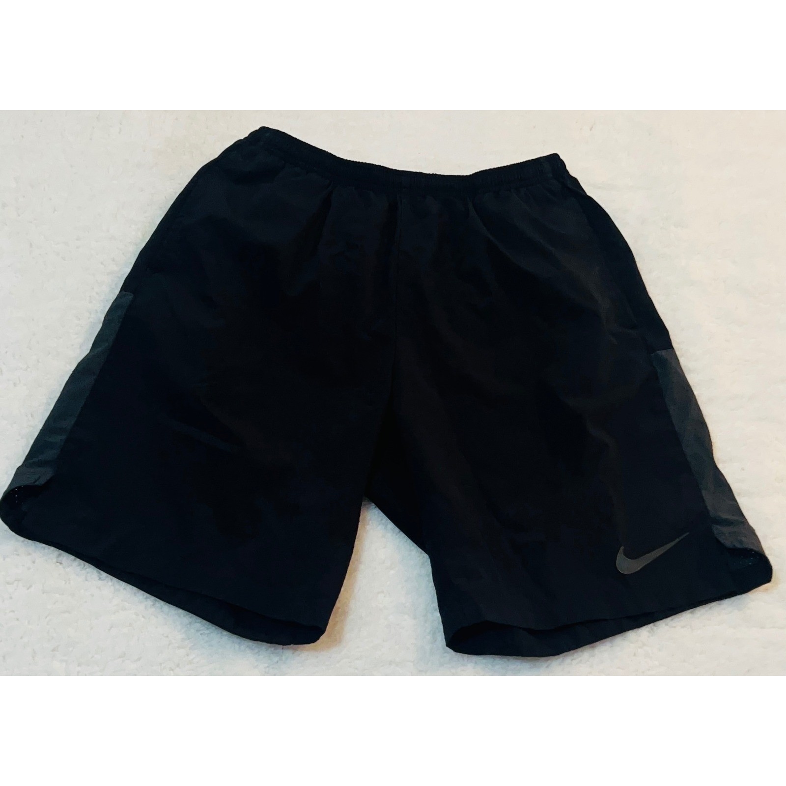 Nike Dri-FIT Mens Running Shorts Black Grey Athletic Training Gym Medium
