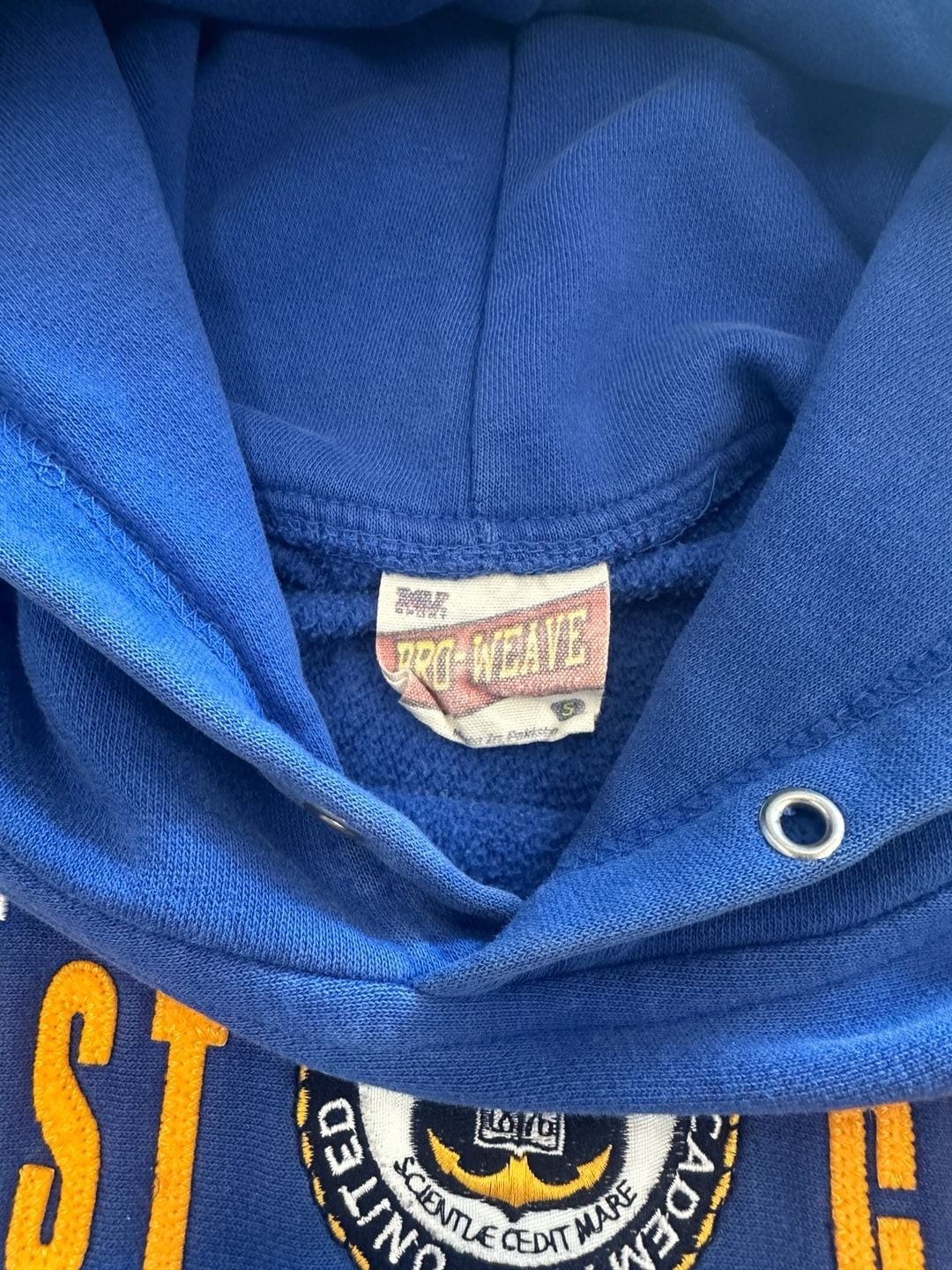 Vintage 90s coast guard blue pullover hoodie size S