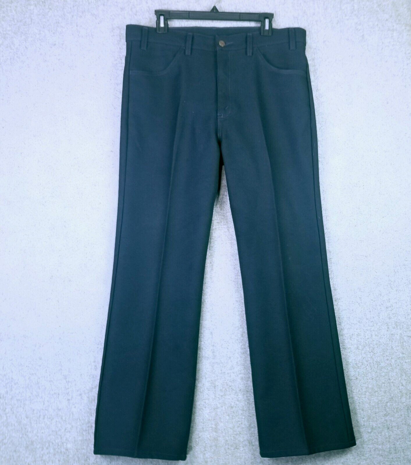 Levi’s Men’s Pants 10517 100% Dacron Polyester Bootcut Size 36×29 Dark Navy Blue