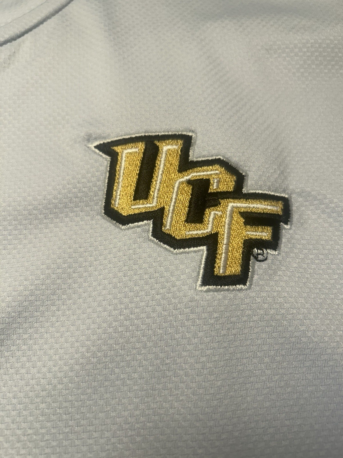 Nike TW Golf Dri-FIT UCF Knights Logo Men’s White Standard Fit Polo Shirt XL