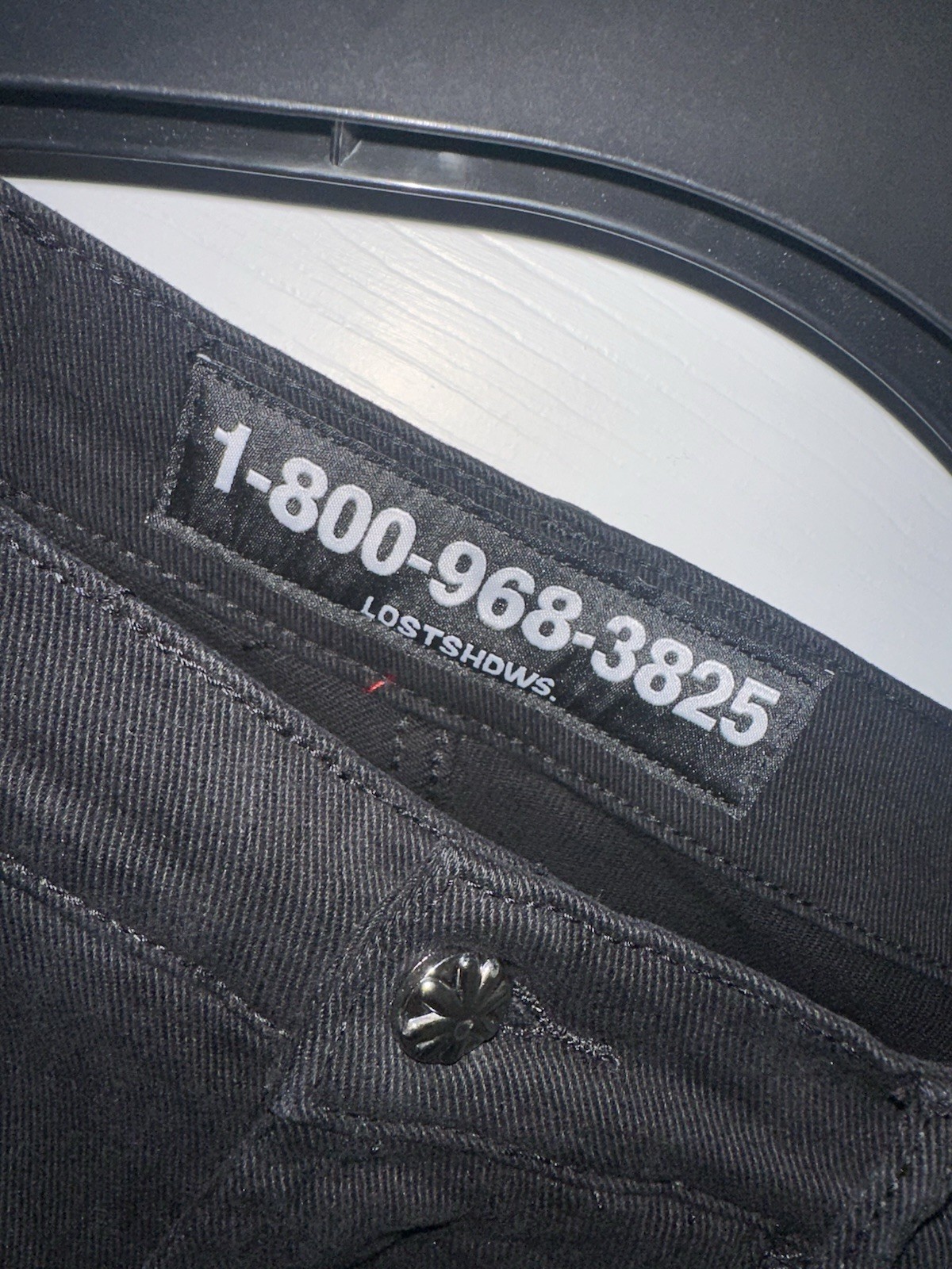 Lost Shdws Denim Pant Black/Red Sizes 30-32-34-36