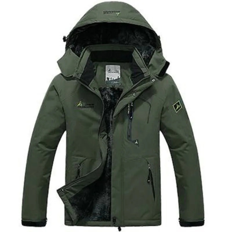 Winter Parka Men Windbreak plus Thick Warm Windproof Fur Coats Male Military Hoo