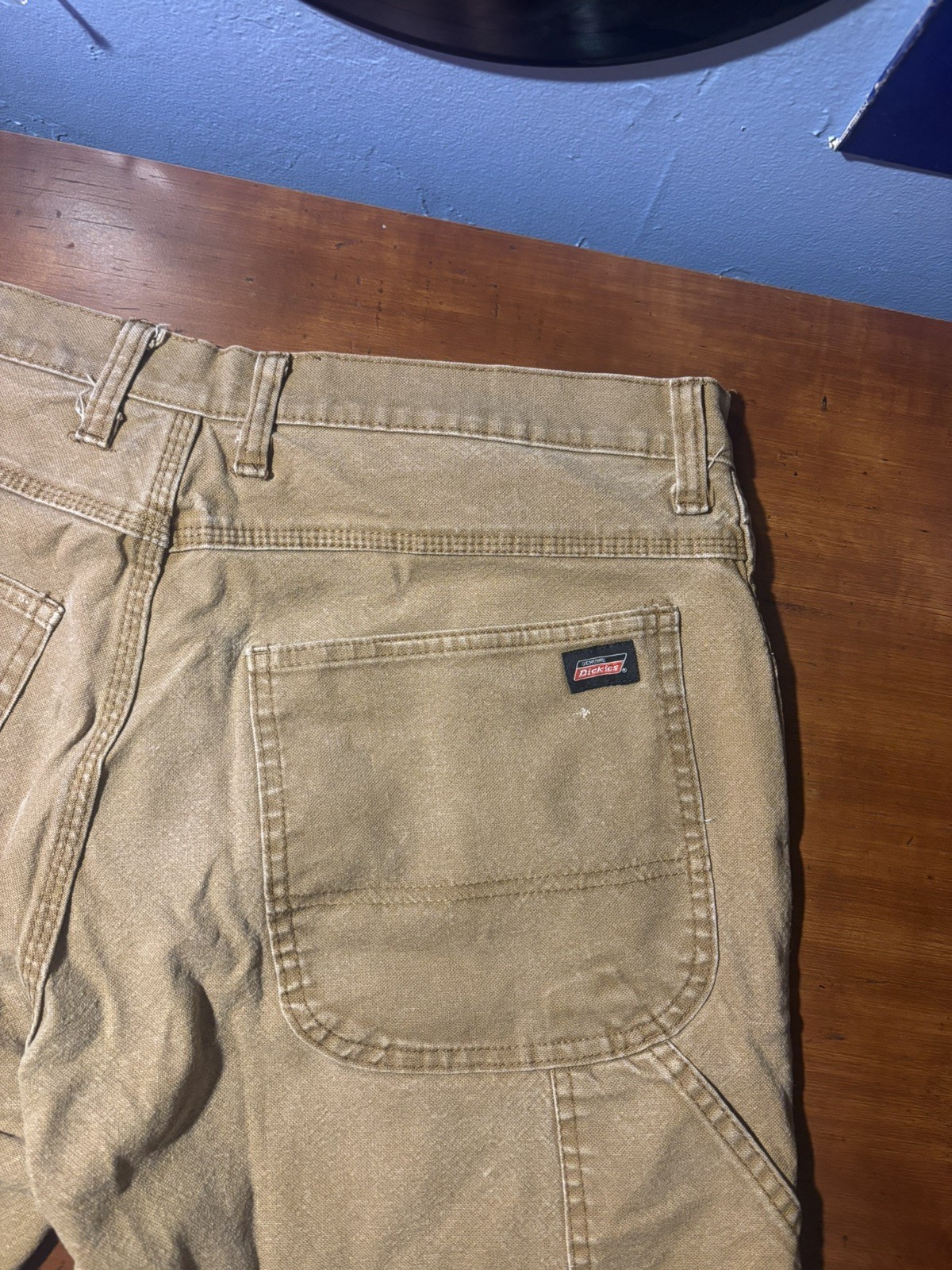 Dickies Pants Mens 34×32 Brown Carpenter Relaxed Fit Canvas Workwear paint