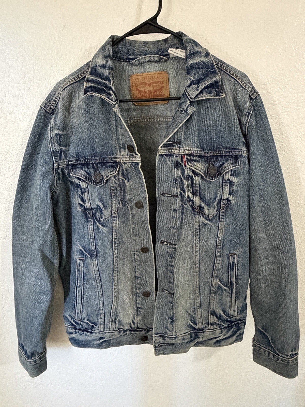 Custom Painted Levi Strauss & Co. Men’s Blue Jean Jacket M Chest 36
