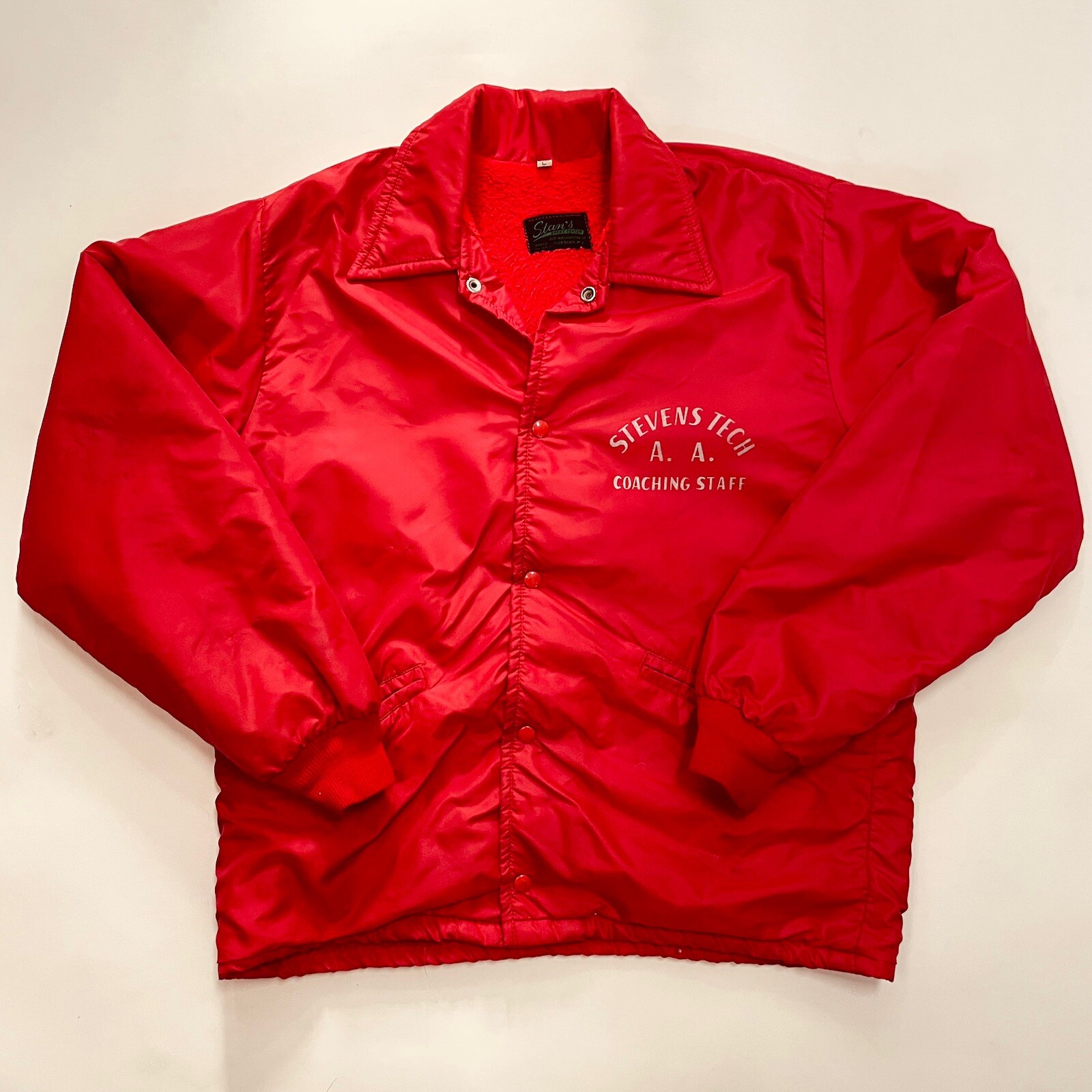 True Vintage 70s Coach Jacket New Jersey Boxing Red Size Large