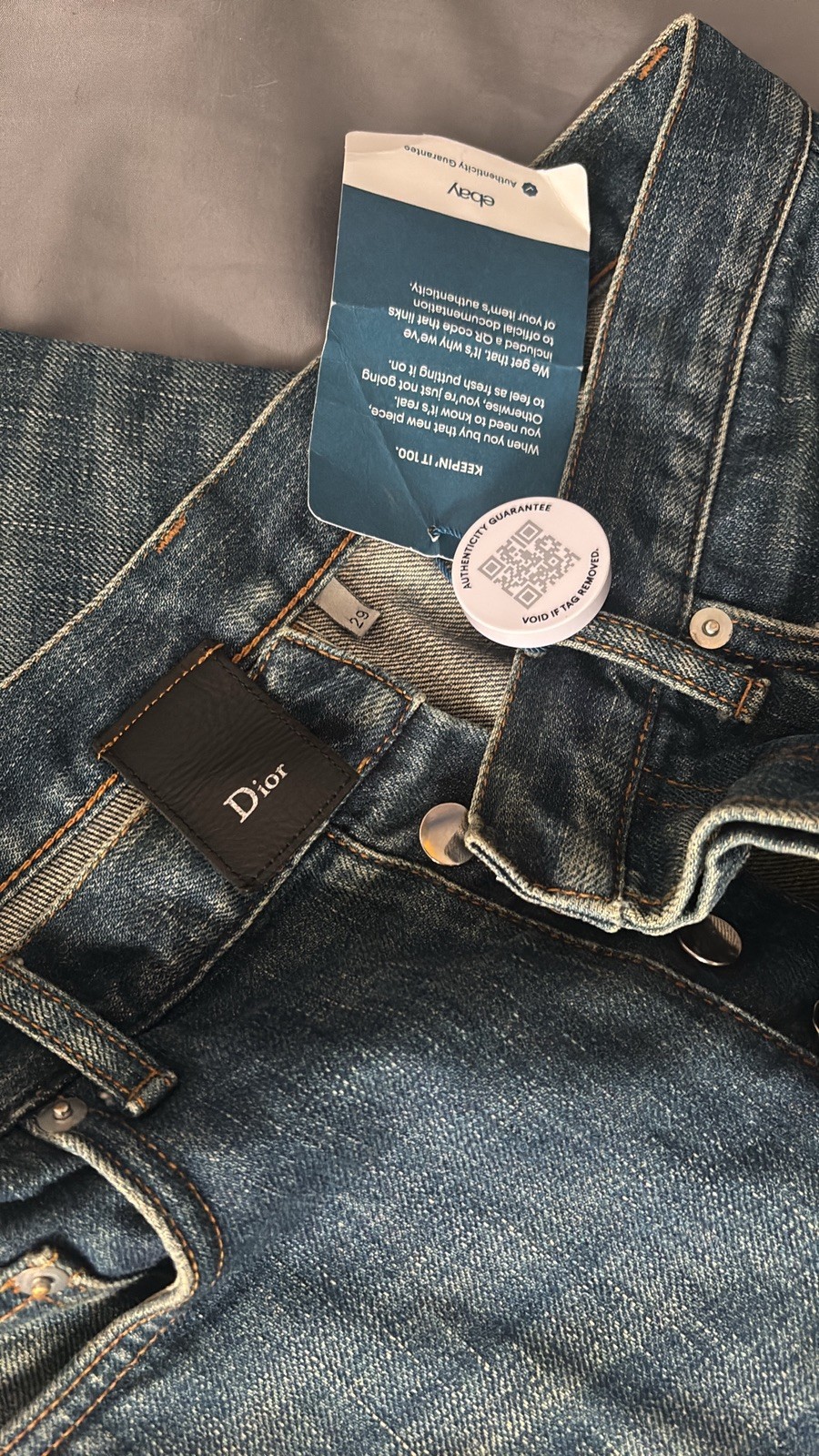 Dior Clawmarks Jeans Size 29