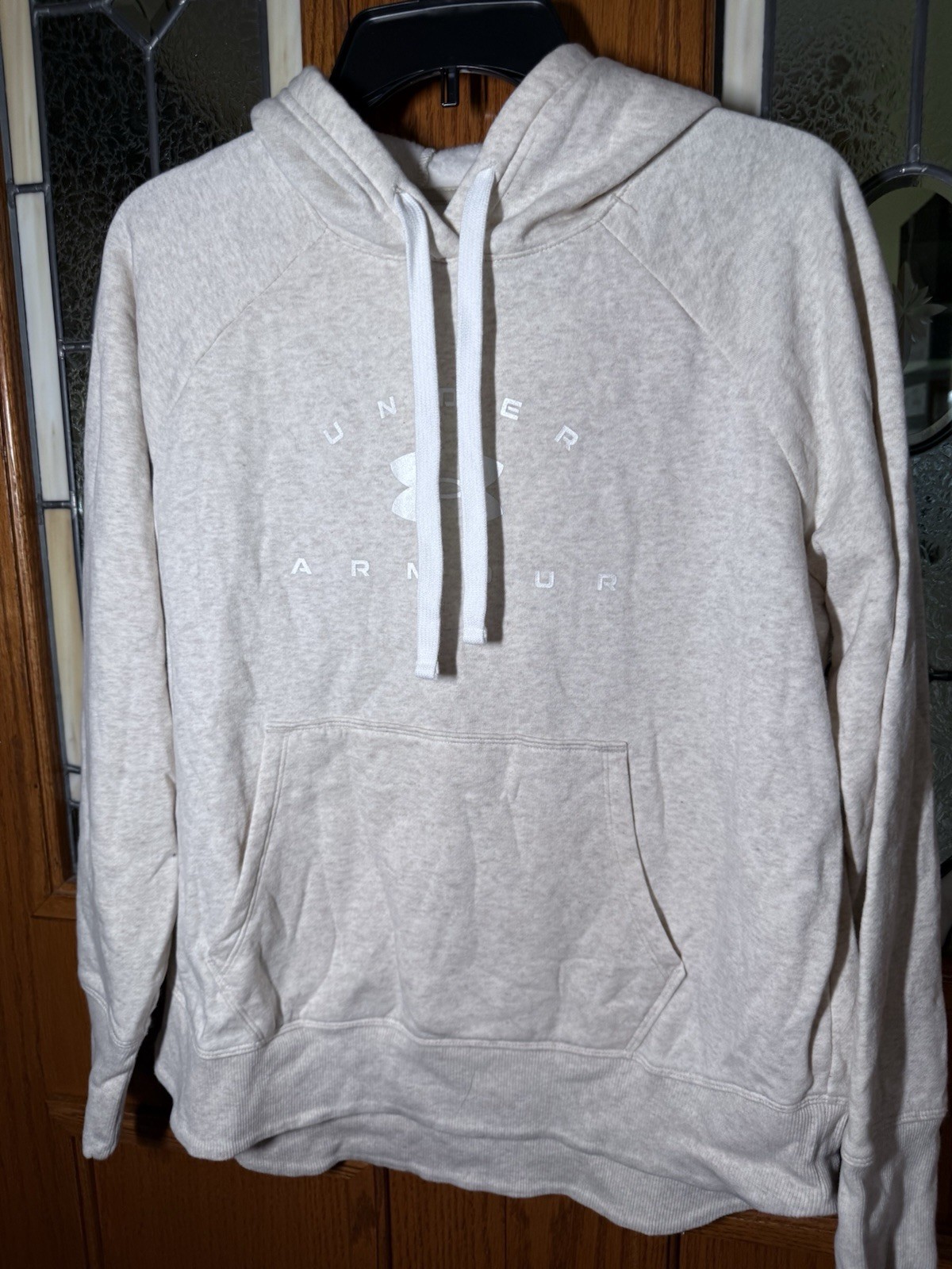 Under Armour Men’s Gray Pullover Hoodie Logo Drawstring Kangaroo Pocket M
