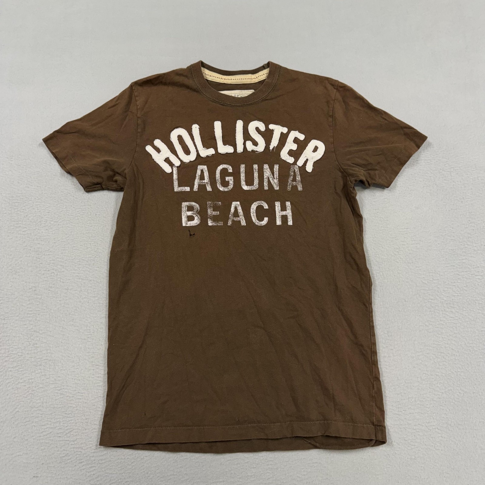 Hollister Shirt Mens Small Brown Laguna Beach Graphic Tee California Cotton