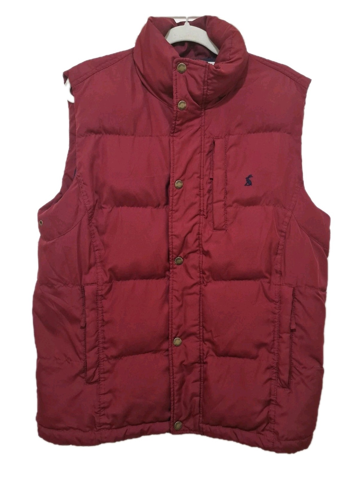 Joules Waistcoat Mens Large Red Puffer Quilted Bodywarmer Gilet 123700