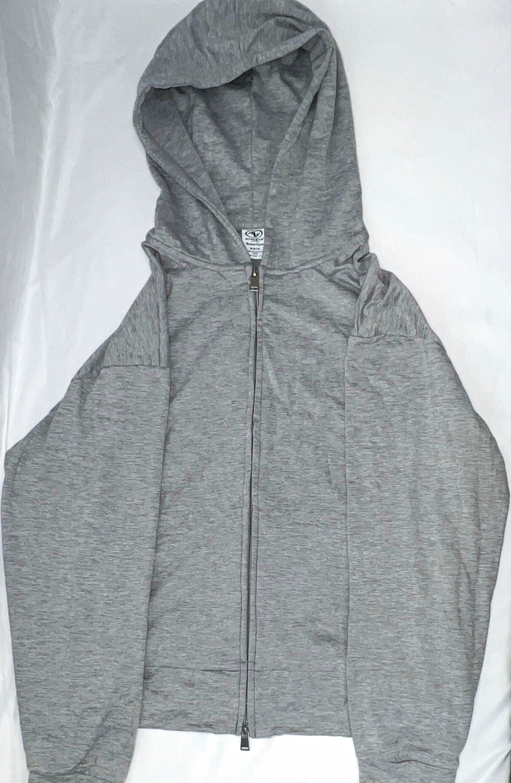 Athletic Works Men’s Gray Full Zip Hooded Hoodie w/ Pockets, Size XL