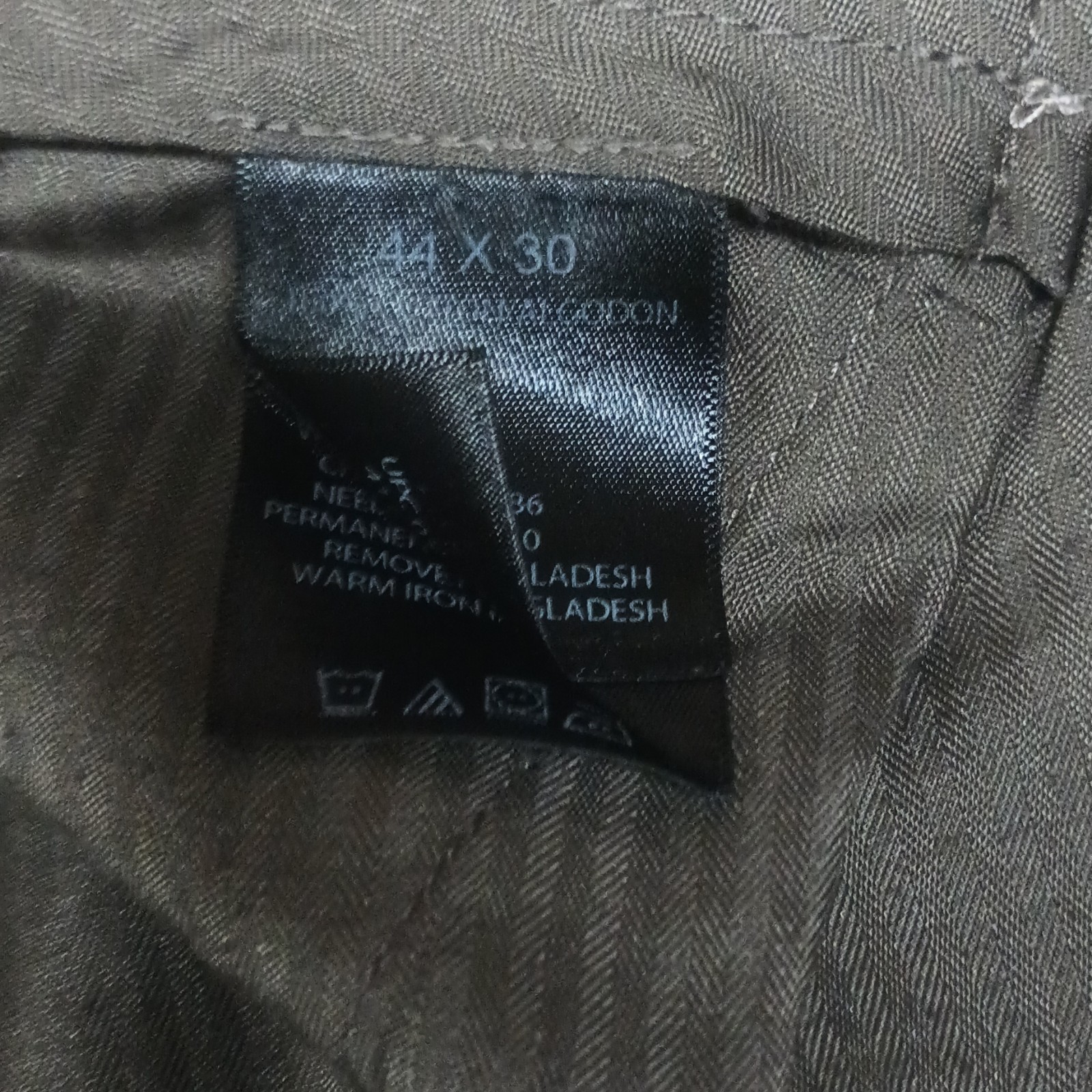 Men’s Khaki Dress Pants Pleated Front Solid Cotton Twill Regular Fit 44