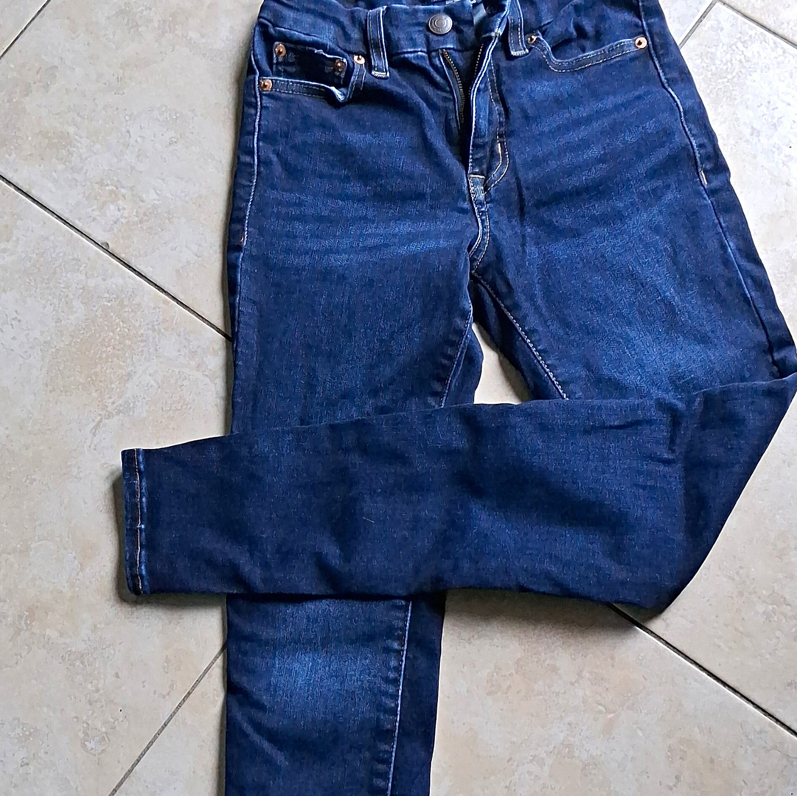 Aéropostale High Rise Curvy Skinny Jegging Jeans Dark Wash Stretch Blue 0
