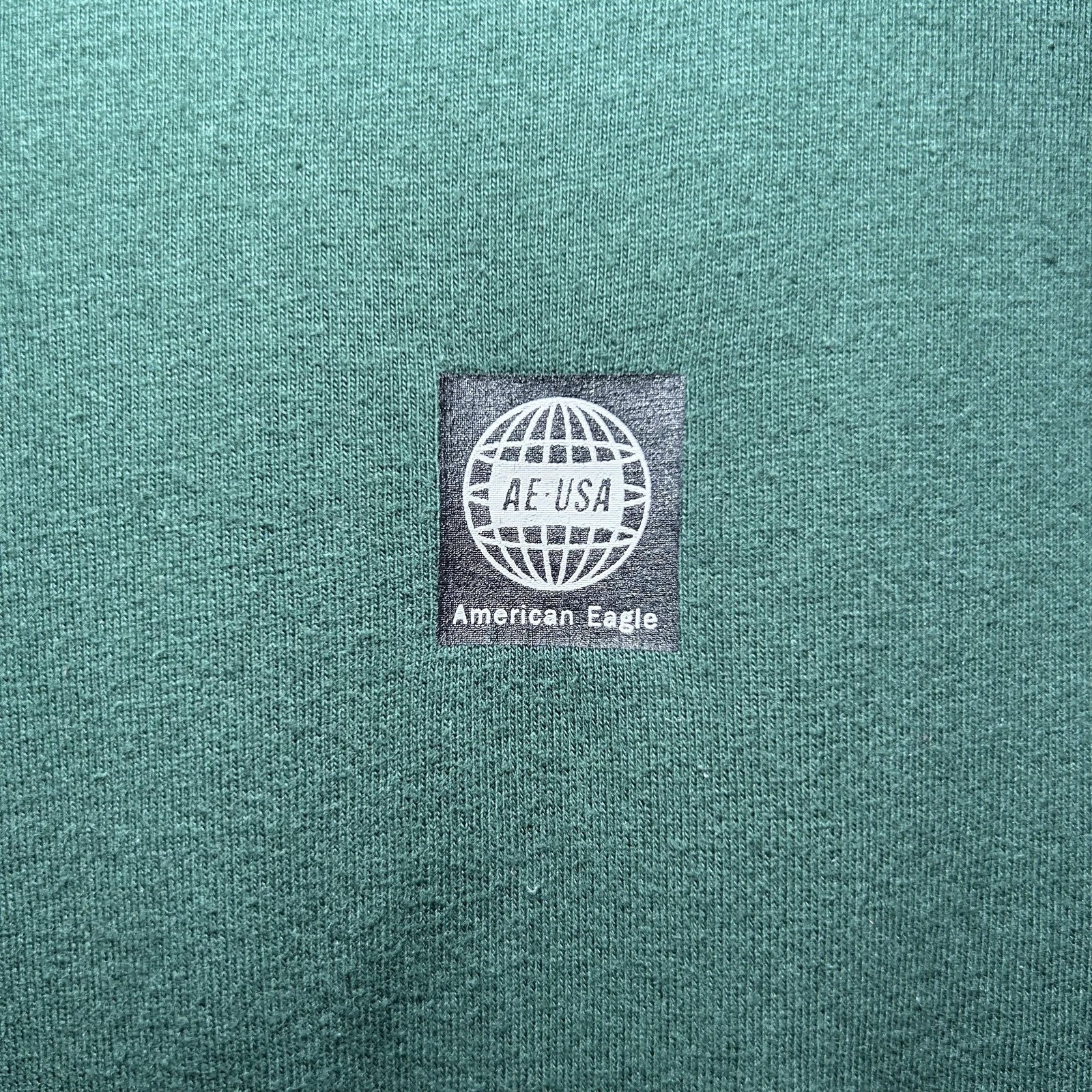American Eagle Outfitters Shirt Men’s Medium Green AE USA Globe Graphic Tee