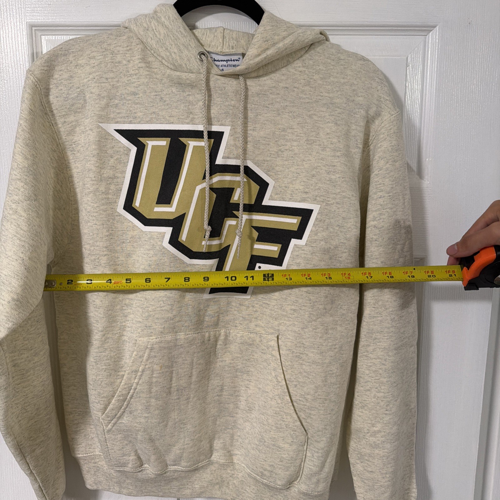 Champion UCF Knights Small Authentic Apparel Off White Cream Hoodie