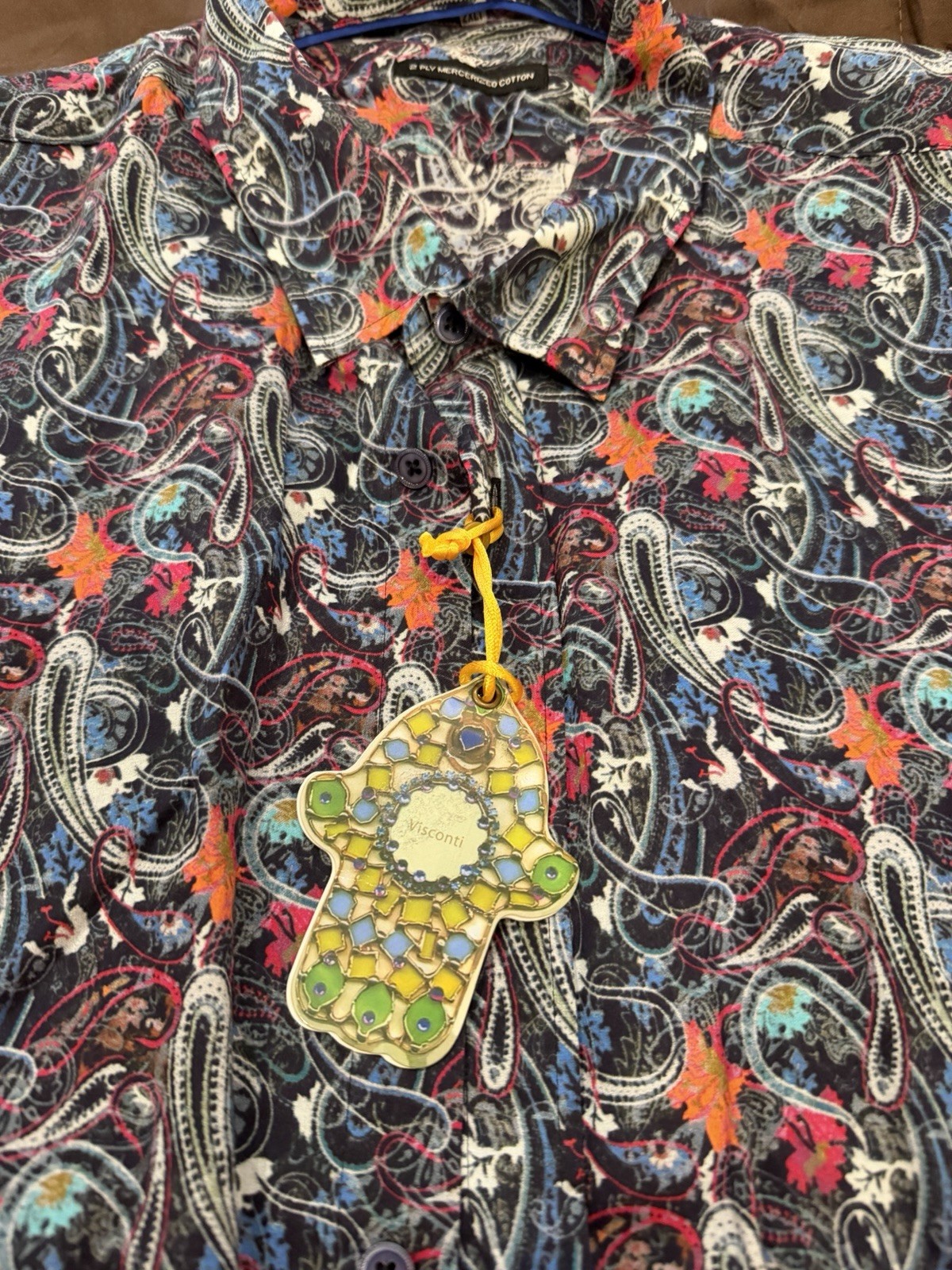 Visconti Long Sleeve Shirt BIG 2X Multi Color All Over Pattern NWT