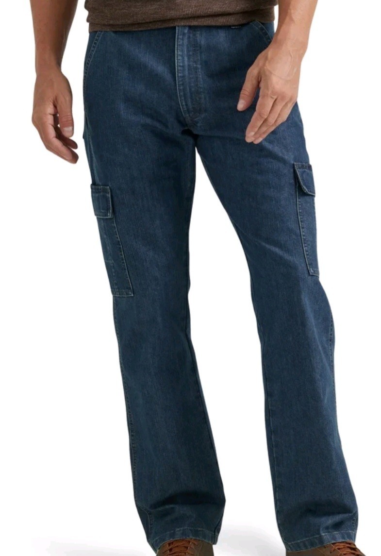 Wrangler Men’s Cargo Jeans 6 Pocket – Relaxed Fit – 1070LGWDS 42×30