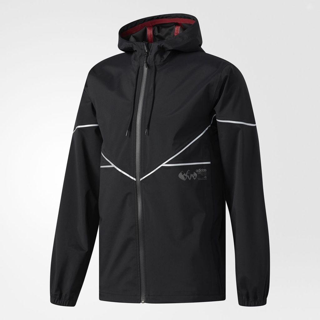 Adidas 3L Premier Jacket Black Silver 3M Reflective