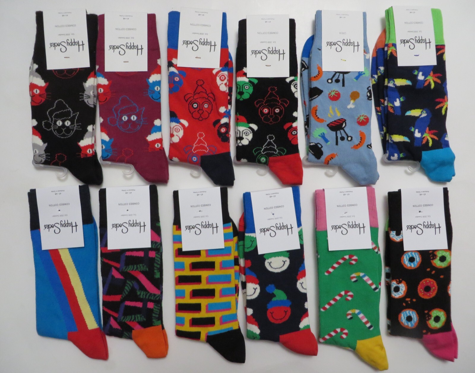 Happy Socks Men’s Classic Crew Sock, Shoe Size 10 – 13 Soft Cotton 1 Pack