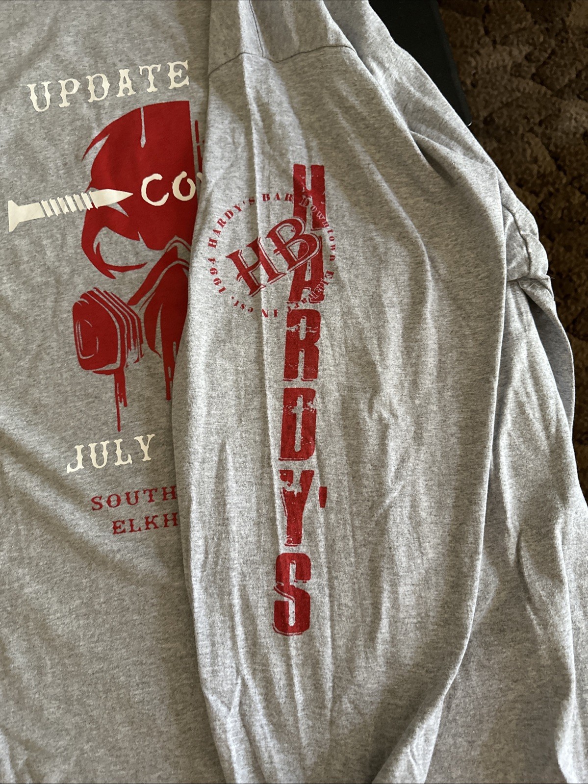 Hells Angels South Bend Red & White Support T-shirt 3XL