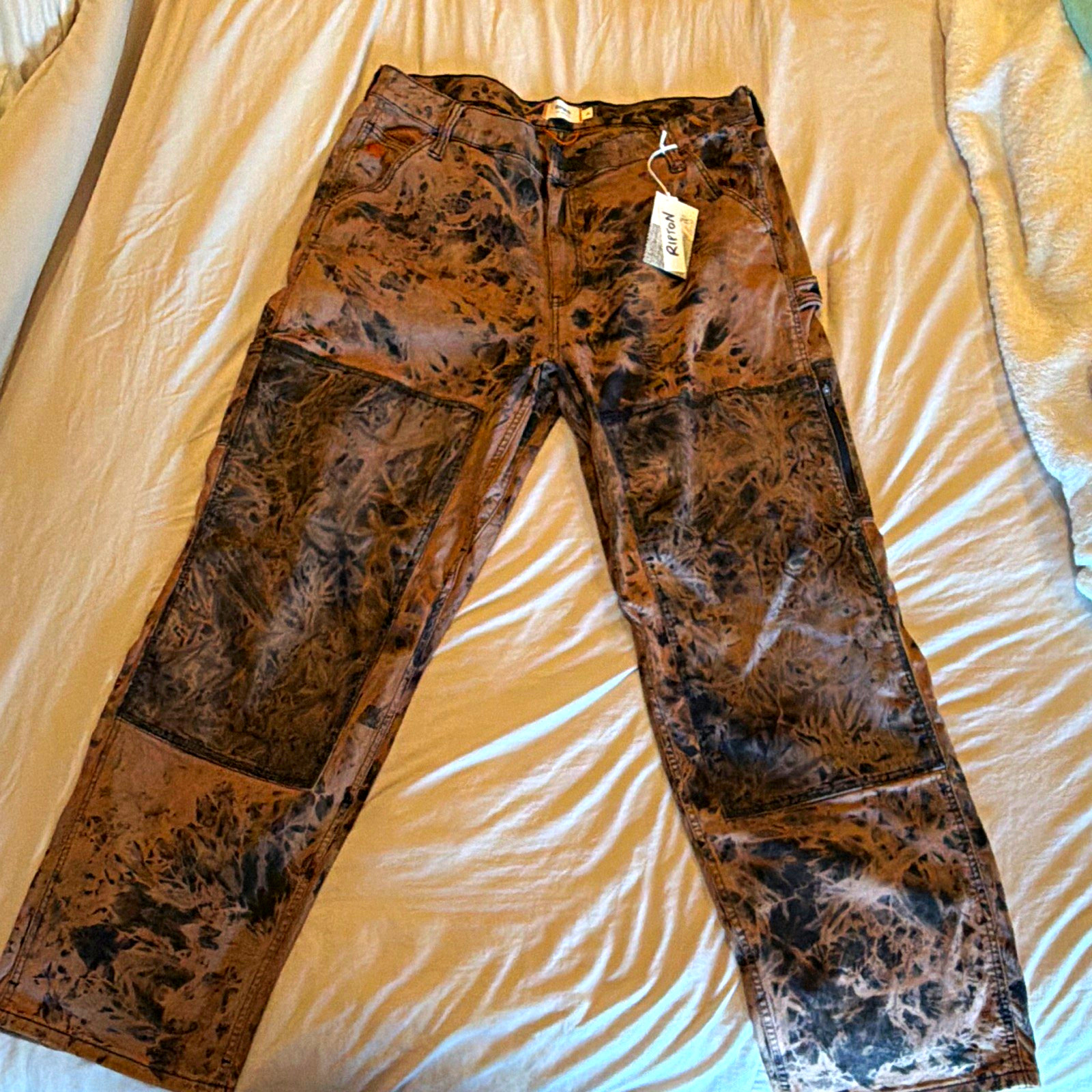 Ripton Co Men’s 36W 32L Superlite Utility Jeans Relaxed – Color: Nut/Hello Buddy