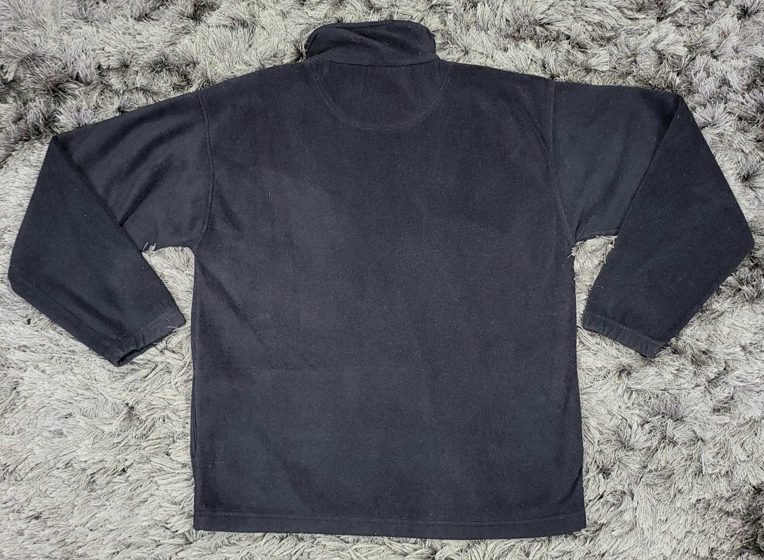 Highland Outfitters Pullover Mens Medium Black 1/4 Zip Pockets Fleece Sweatshirt
