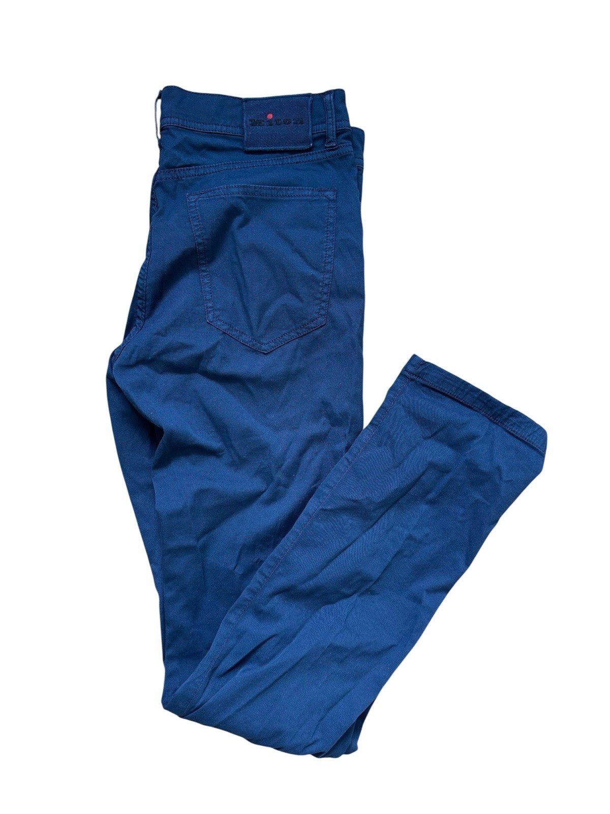 Kiton Trousers Chino Blue Cotton Summer Pants 50 (33/34)
