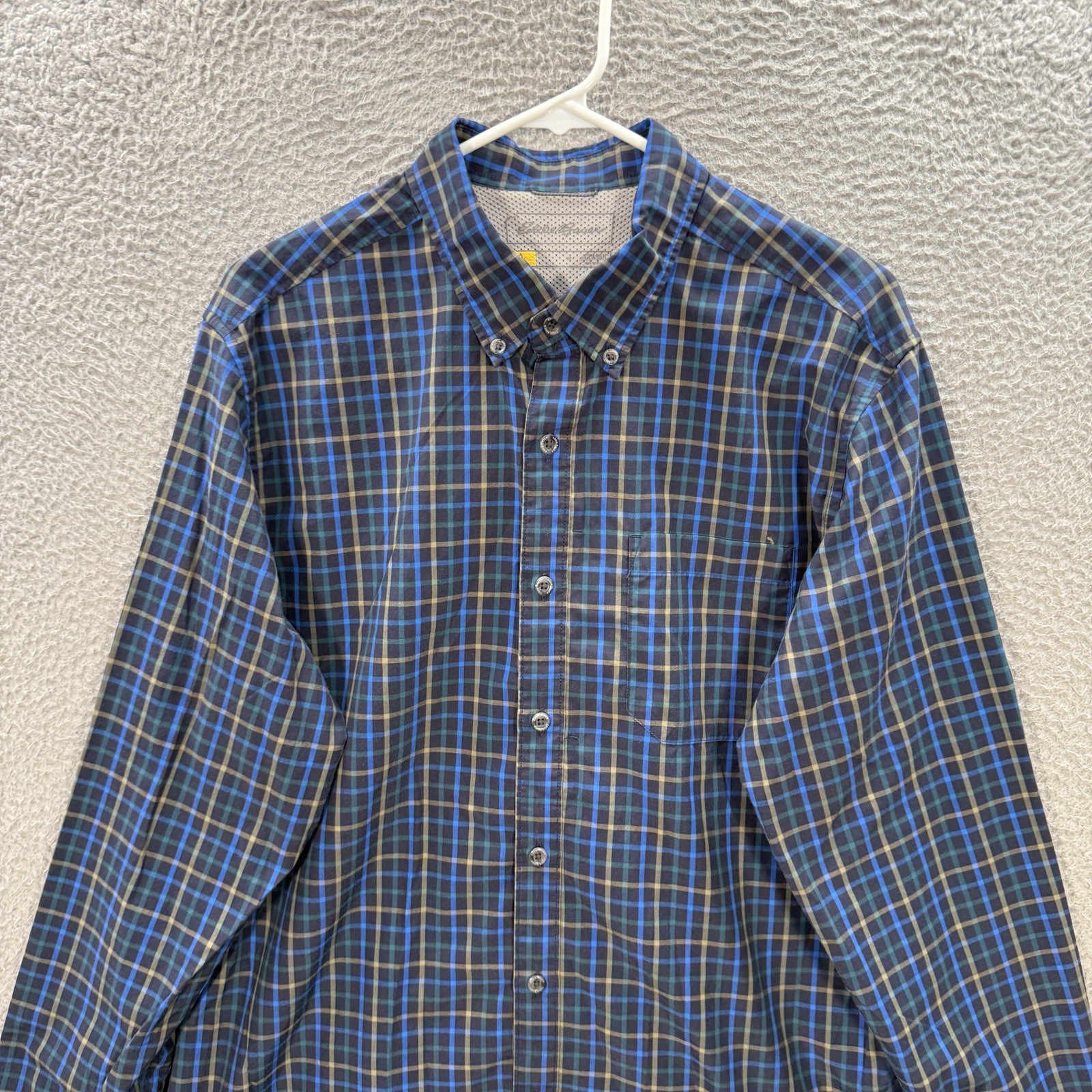 Eddie Bauer Shirt Adult Multicolor Plaid Travex Classic Fit Performance Stretch